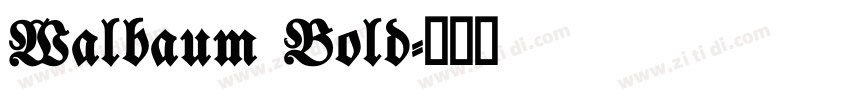Walbaum Bold字体转换